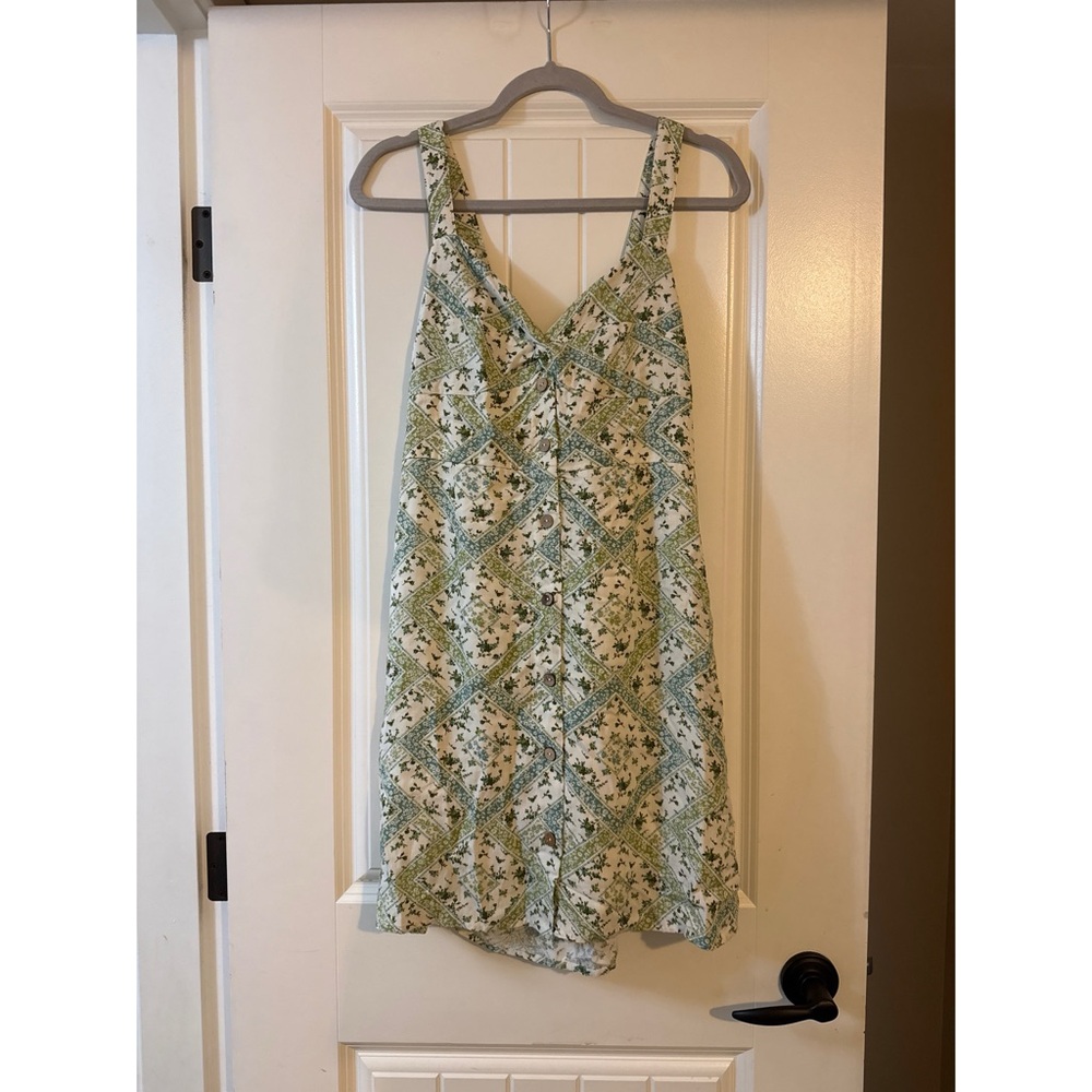 Promesa Green and Cream Floral Dress